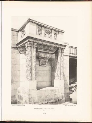 Alsenbrücke, Berlin: Ansicht Erker (aus: Neubauten der Stadt Berlin, Bd. II, 1903)