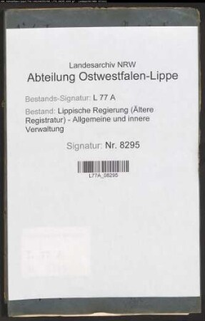 Straßenbau.- Straßenzug V.- Distrikt 2 Schötmar - Sylbach
