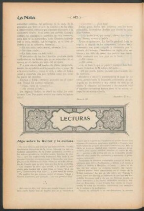Lecturas - Algo sobre la Kultur y la cultura