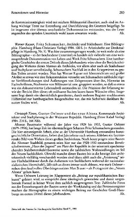 Timm, Christoph :: Gustav Oelsner und das neue Altona, kommunale Architektur und Stadtplanung in der Weimarer Republik : Hamburg, Kabel, 1984