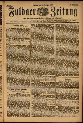 Ausgabe vom Freitag, den 21. Februar 1896.