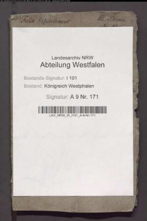 Aktiv- und Passivkapitalien des aufgehobenen Franziskanerklosters Bielefeld