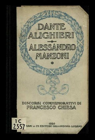 Dante Alighieri, Alessandro Manzoni
