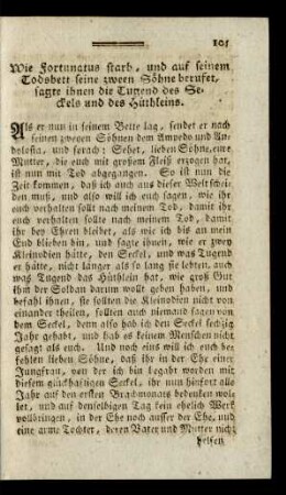 Wie Fortunatus starb ...
