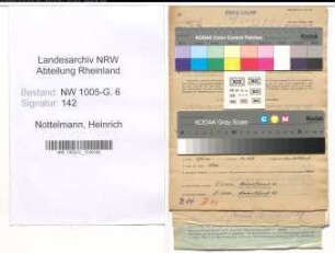 Entnazifizierung Heinrich Nottelmann , geb. 29.08.1892 (Buerovorsteher)