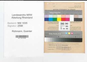 Entnazifizierung Guenter Rohmann , geb. 09.03.1922 (Bergbaubeflissener)