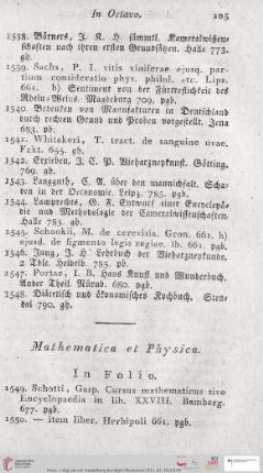 Mathematica et Physica (Nr. 1549 - 2356)