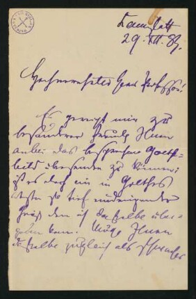 Brief vom 29.12.1883