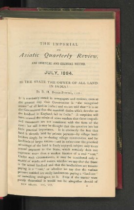 Volume VIII. Nr. 15. July, 1894.
