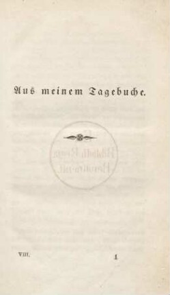 Aus meinem Tagebuche