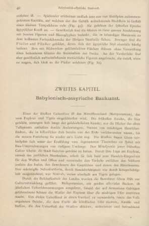 Zweites Kapitel. Babylonische-assyrische Baukunst.