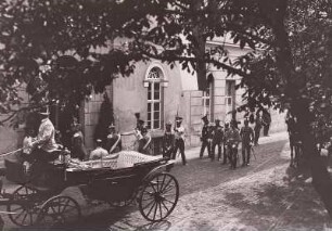 Bautzen, zweispännige Kutsche, Huldigung für Friedrich August III.