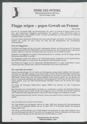 Flagge zeigen - gegen Gewalt an Frauen