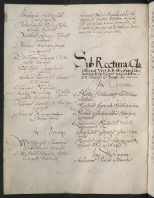 Winterhalbjahr 1597/1598. Rektorat Stephan Gerlach