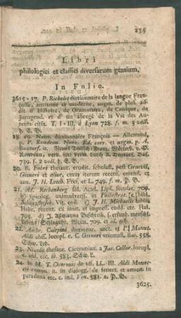 Libri philologici et classici diversarum gentium