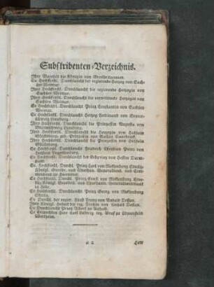 Subskribenten-Verzeichnis