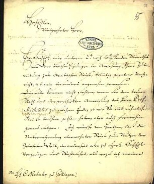 4) Bernstorff an Niebuhr in Göttingen, Kopenhagen, 17. April 1759
