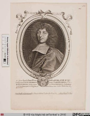Bildnis Wilhelm Egon (Graf, 1664 Fürst zu Fürstenberg-Heiligenberg), 1683-1704 Fürstbischof von Strassburg