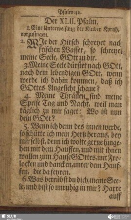 Der XLII. Psalm