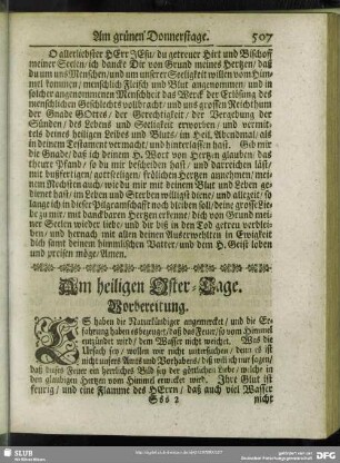 Am heiligen Oster-Tage