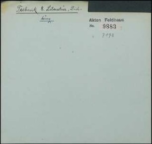 Technik, Literatur, Dichtung