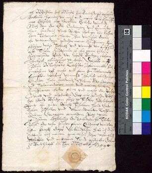 Wilhelm von Mühlen auf Bertelsdorf (zur Mühle zu Bartelßtroff gesessen) bestätigt dem Rat von Bautzen den Empfang des Halbjahreszinses von 15 Talern aus 500 Talern Darlehen auf dem Leipziger Michaelismarkt, die Friedrich Speth, Ritter, testamentarisch seiner Frau Elisabeth Riedel vererbt hat.