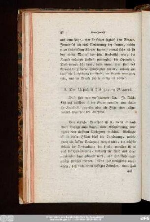 II. Die Ursachen des grauen Staares.