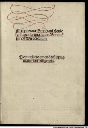 Reportata in quatuor libros Sententiarum S. Bonaventurae : Accedit ejusdem Bruleferi Formalitatum textus cum ipsius Commento