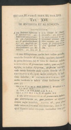 Tit. XVI. De Sententia Et Re Iudicata