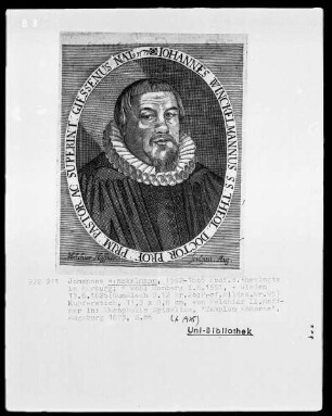 Johannes Winckelmann (1551-1626), 1592-1605 Professor der Theologie in Marburg