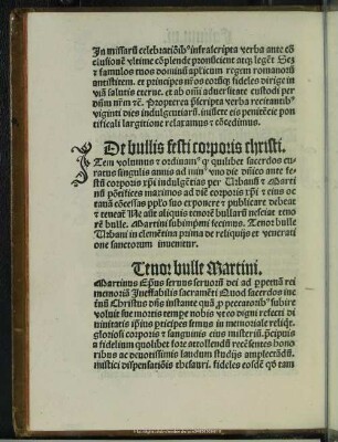 De Bullis festis corporis [Christ]i