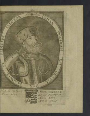 Johann Friedricus Elect. Saxoniae