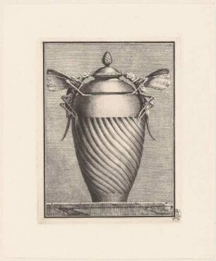 Vase, dekoriert mit Libellen, aus der Folge "Suite de Vases", Bl. 7