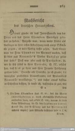 Nachbericht des deutschen Herausgebers