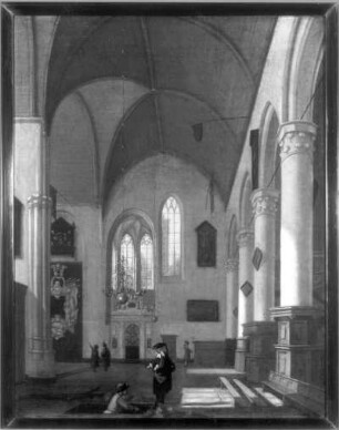 Inneres einer gotischen Kirche, Oude Kerk in Amsterdam