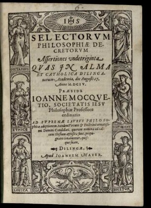 Selectorvm Philosophiae Decretorvm Assertiones vndetriginta