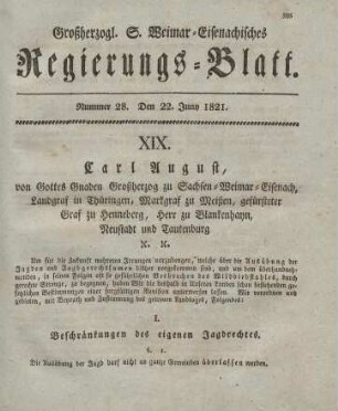 Nr. 28 : 22. Juny 1821