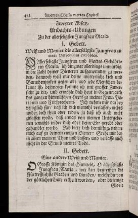 478-503, Zweyter Absatz. I. Gebett - XII. Gebett