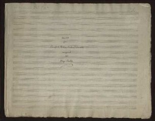 Quartett für Pianoforte, Violine, Viola & Violoncello [Autographe Partitur] : Klavierquartett