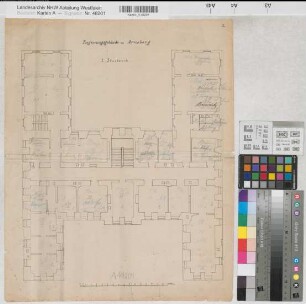 Arnsberg, Regierungshauptgebäude, 1. Stockwerk, Grundriss