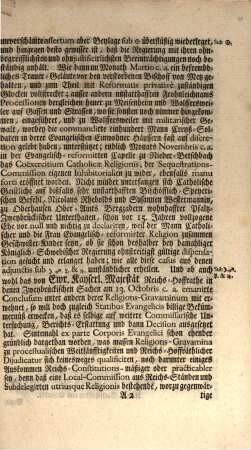 Inhaesiv-Vorstellungs-Schreiben an Ihro R. K. Maj. v. Corpore Evangelicorum wegen der Zweybrück. Religions Beschwerden