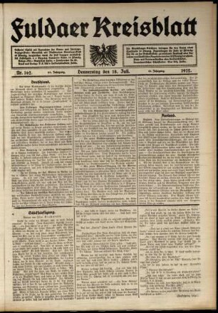 Ausgabe vom Donnerstag, den 18. Juli 1912.