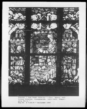 Detail südliches Fenster: Tempelgang Mariae