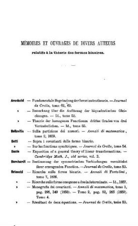 Mémoires et ouvrages de divers auteurs.