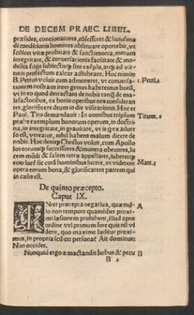 De quinto praecepto. Caput IX.