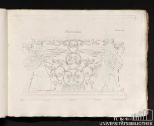 Planche XII. Restauration. Uggeri. Pesenti del. supplement. Ferrari fig. gravé par Acquaroni.