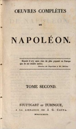 Oeuvres complètes de Napoléon. 2