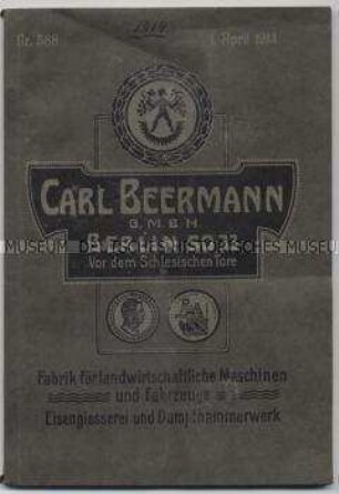 Katalog landwirtschaftlicher Maschinen und Geräte