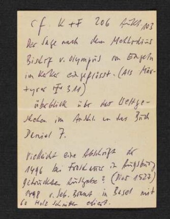 Notizzettel (20. Jh.)