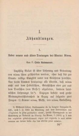 531-557 Ueber neuere und ältere Deutungen des Wortes Missa